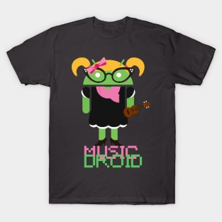 Android Music Girl T-Shirt